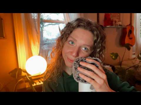 ASMR semi-inaudible whispering & mic brushing (soft clicky whisper ramble)
