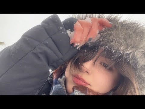 asmr windy snowfall ❅ ༄.°