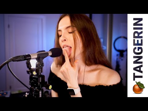 ASMR Ear Kisses / Spit Painting / Mouth Sounds | Tangerin ft. Vasilisa