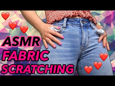 🥰 ASMR FABRIC SCRATCHING ❤ JEAN SCRATCHING 🥰