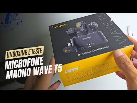 ASMR UNBOXING E TESTE DO MICROFONE MAONO WAVE T5