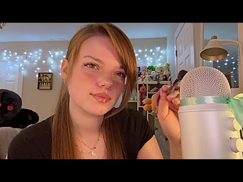 ASMR Mic Brushing + Scratching 🎤 | Some Whispers