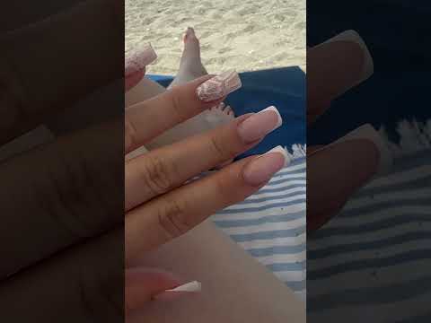 New nails #manicure #nails #blonde #sea #turkey #vacationvibes  #frenchmanicure