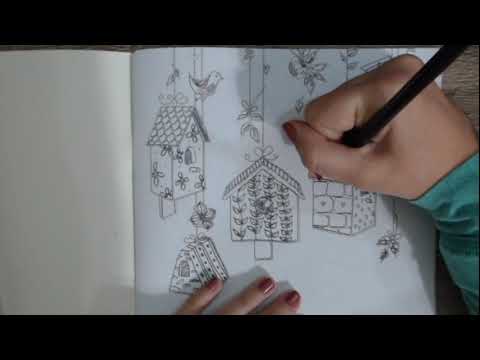ASMR | Coloring Wonderland Exploration (Colored Pencils, Whispering, Page Turning, Paper Tapping)