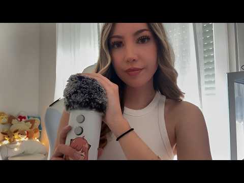 ASMR Fluffy Mic Brushing & Whispers 🌙