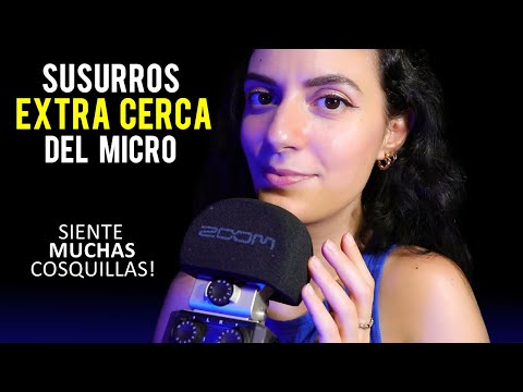 ASMR español CERCA DEL MICRO para dormir 💙💧 PUROS SUSURROS