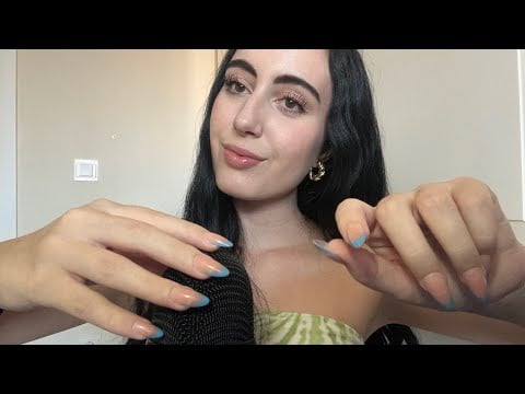 VISUAL ASMR ~ HAND & MOUTH SOUNDS, MIC SCRATCHING, NAIL TAPPING… #asmr 