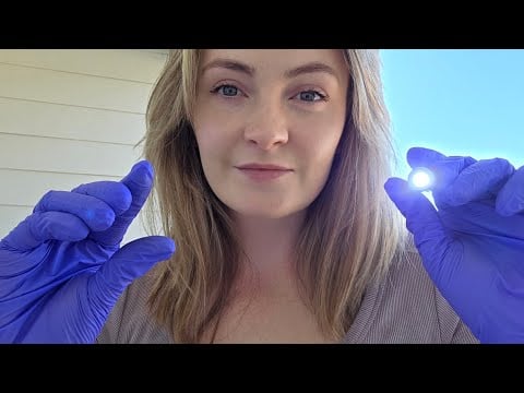 ASMR 10 Minute Cranial Nerve Exam OUTSIDE