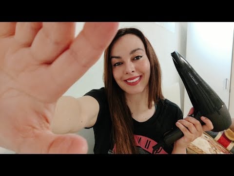 ASMR | HAIR DRYER SOUND | PHON |(touching your face, hair oil sound, towel, scalp, hair brushing)