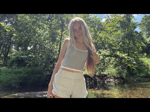 ASMR outside with nature 🍃 (water sounds, rocks, lofi)