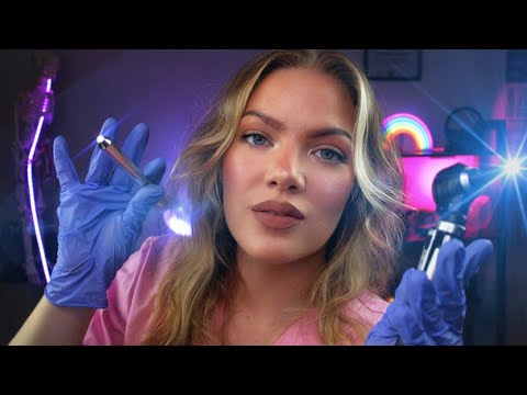 ASMR Deep Cranial Nerve Exam | Ear-to-Ear Inaudible Whispers & Binaural Audio
