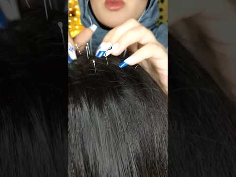 Scalp Scratching & Mouth Sounds (Needles) ✨ #asmr #shorts #asmrmassage #asmrscratching #asmrtingles