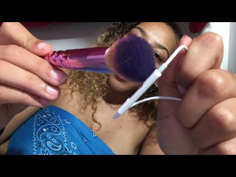 ASMR MIC BRUSHING | TRIGGER WORDS | UNINTELLIGIBLE WHISPERS | ASMR LYSS ✨