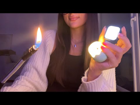 ASMR light triggers 🔦| instructions, focus, lofi 