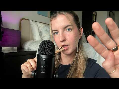 ASMR | HIGH sensitivity mouth sounds *honey spoon* [hand movements]