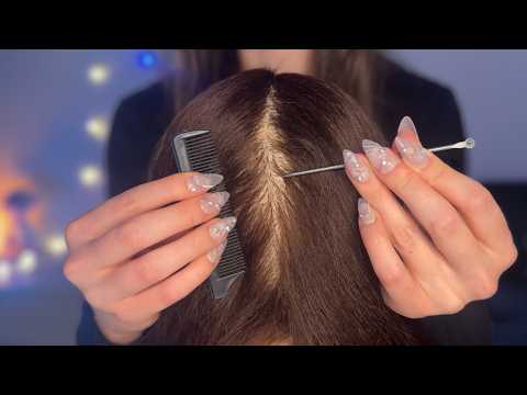INTENSE Bug Searching [ASMR] (Metal Tool, Combing,  Plucking, Scratching)