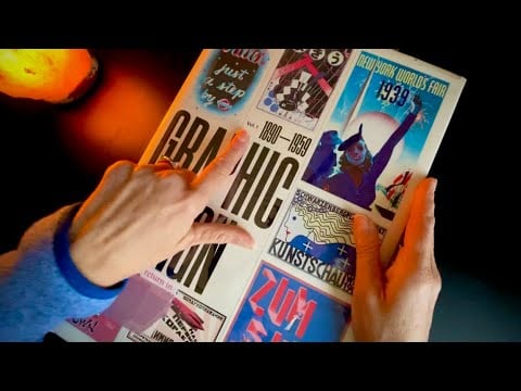 ASMR: Crinkly Graphic Design Book & Is This Moulin Rouge Art Priceless?!