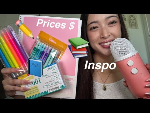 ASMR College School Supply Haul (Super Close Whispers)