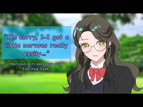 Nervous girl asks you out (F4A)(F4F)(F4M)(awkward rambles)(Kisses)