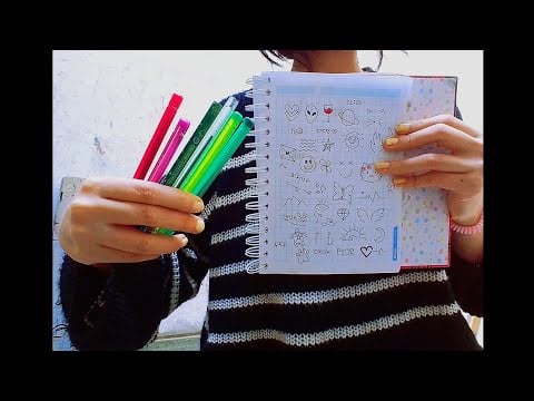 Asmr casero roleplay la chica cool del colegio te hace tattoos falsos ✏️📚💕