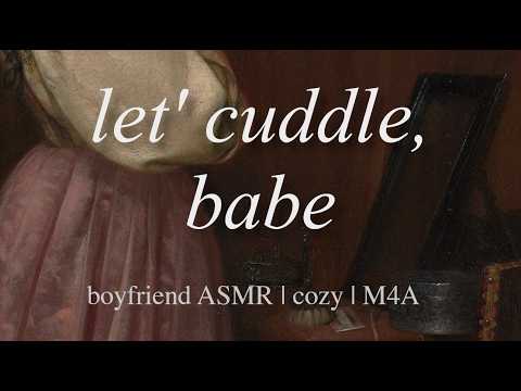 cuddling your boyfriend back asleep [ASMR] [sleep aid] [breathing] [cozy] [romantic]