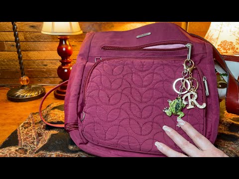 Purse Rummage!(Whispered version) Switching Christmas to Travelon Bag. Short purses show & tell~ASMR