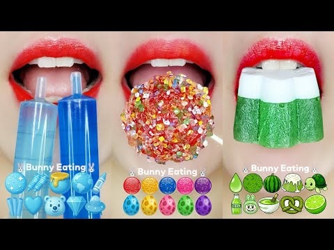ASMR 40 Snacks in ONE Video 🍭🍘🍫 | Eating Sounds + EMOJI Mukbang!