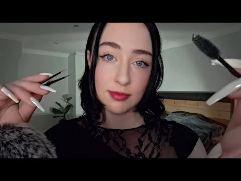 asmr doing your brows