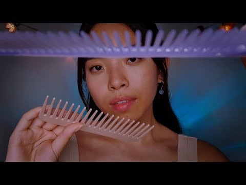 Your Eyes Are Already Closing... 😴 ASMR Face Combing for Sleep