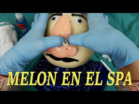 ASMR UN MELON EN EL SPA🍉LIMPIEZA FACIAL👃WATERMELON SATISFYING AUDIOVISUAL TINGLES