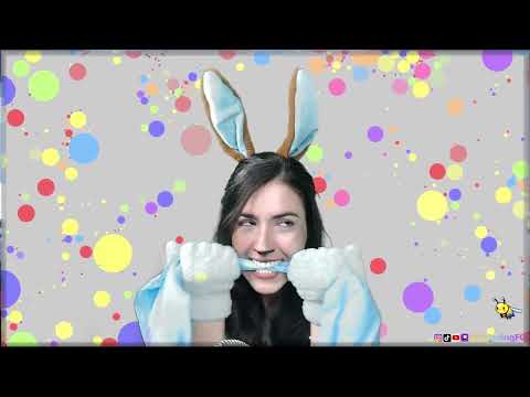 ASMR- Bunny with Fuzzy Gloves & Bandana