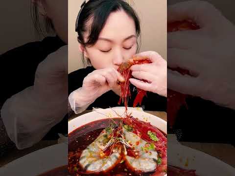 🦐🍤 Boiled seafood mukbang ASMR bites #BoiledSeafood #ASMRSeafood
