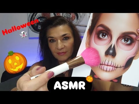 ASMR Tu Amiga te maquilla para 🎃 Halloween 🎃 súper relajante 🔊🎧