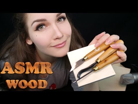 АСМР 🎧✨ ТАППИНГ и РЕЗКА ДЕРЕВА 🖐🌳 | ASMR 🎧✨ TAPPING & CARVING WOOD ✋🌿