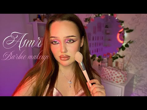 асмр 🎀barbie makeup🎀 туториал на розовый макияж 🫂