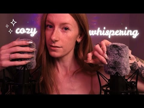 ASMR | Cozy whispered rambles & mic scratching for background noise ✨