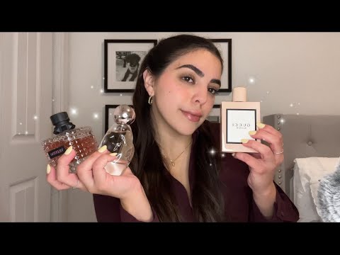 ASMR | Perfume collection 💐  (Triggers for sleep, glass tapping💤)