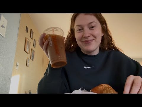 ASMR Dunkin Donuts Mukbang - whispered