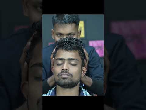 Relax Bro | ASMR Head Massage And Neck Cracking By Junior Barber #shorts