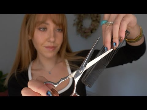 ASMR Haircut & Straightening RP (brushing, sectioning, clipping, cutting, soft spoken)