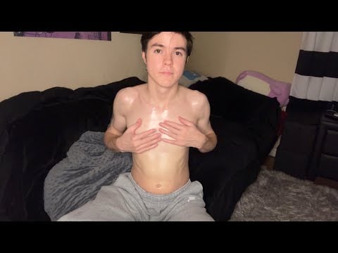 ASMR - Body Oil Chest/Arm Sounds