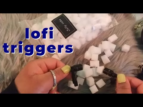 ASMR Lo-Fi Triggers: Crinkles, Cups, Mini Mic Brushing, Tapping, Rhinestone Scratching - No Talking