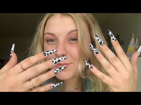 ASMR│Straight Nail on Nail Tapping!🐄 Tingly Fake Nail Sounds 🐄