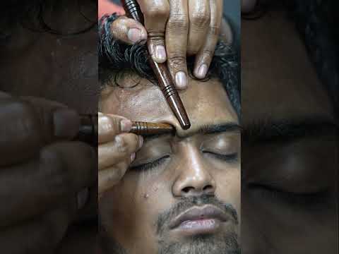 Little Barber Boy Doing Head Scratching And Neck Cracking Head Massage ASMR #shorts #neckcrack #asmr