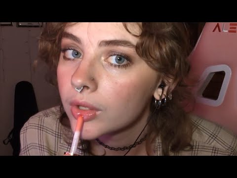 Lipgloss ASMR Marathon + sticky lipgloss painting!