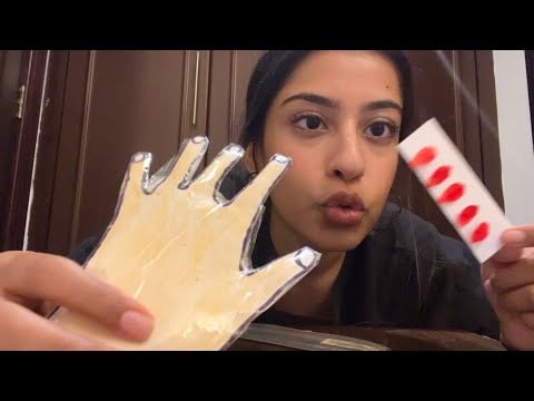Doing your Manicure on Paper Squishy Hand  ASMR 
