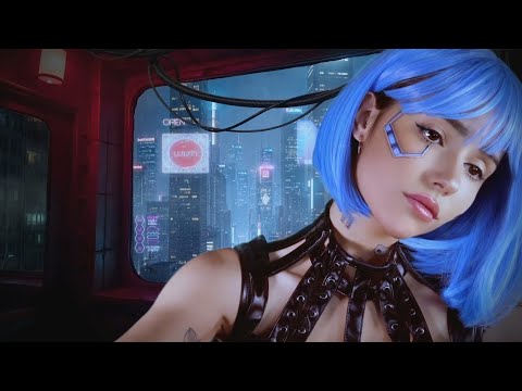 ASMR Android Aesthetics Salon 🤖 ✂️ haircut + massage (futuristic, cyberpunk, sci-fi)