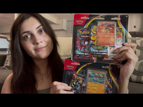ASMR Pokemon Card Opening (Pitch Black and Chaos Rising)