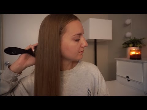 [ASMR] Hair Brushing + Whispered Ramble #1