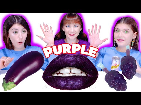 ASMR Eating Only Purple Food Mukbang Challenge